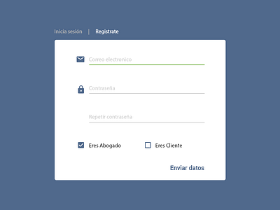 Registration Form form material