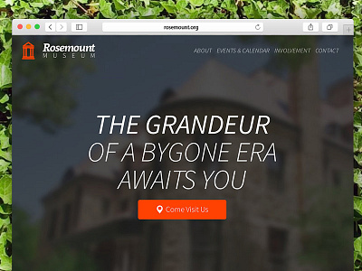 Rosemount Museum clean design fresh simple front end html museum ui ux web website