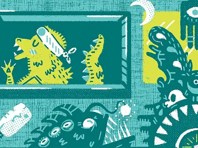 Afterhours Preview after hours atx austin food food trailer food truck godzilla japan monster screen print screen printing sushi