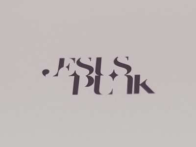 Jesus Punk Logo Deux logo stencil type