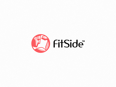 Fit Side | Logo branding commercial fit fitness for sale icon logo red sports symbol