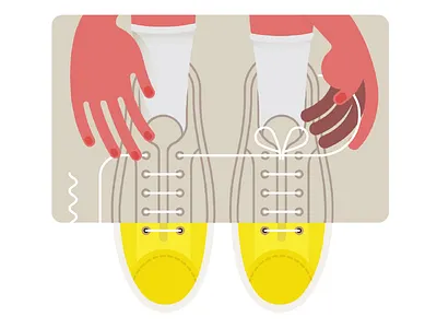 I put a new shoes on hands shoes sport yellow