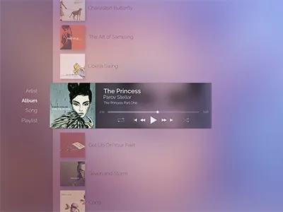Dailyui Musicplayer clean dailyui elegant music player play repeat shuffle simple soft