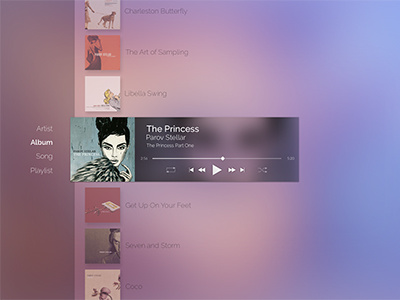 Dailyui Musicplayer clean dailyui elegant music player play repeat shuffle simple soft