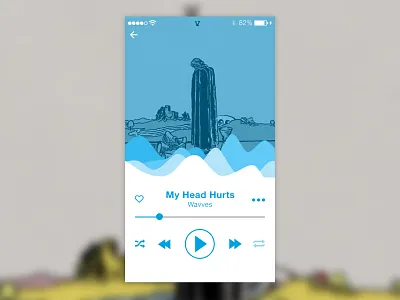 Daily UI #9 daily ui flat iphone music music player ui ux