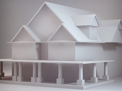 Model... Model House (WIP) 3d 4d c4d design house