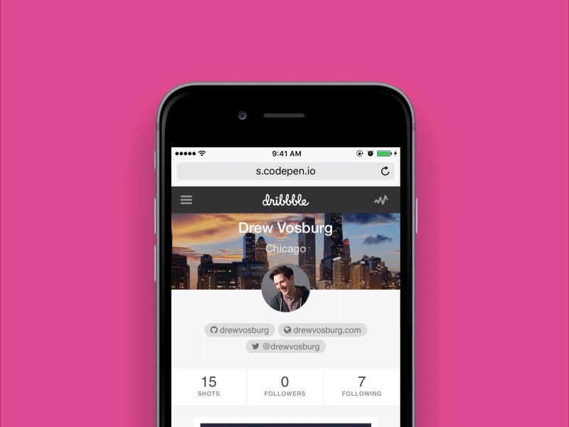 Profile - Day 006 006 dailyui profile