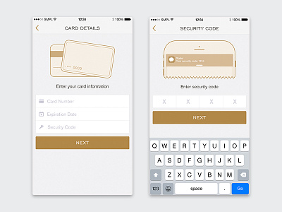 Card details app card design ios mobile security ui ux