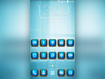 Future Theme blue design future graphic icons launcher modern new theme