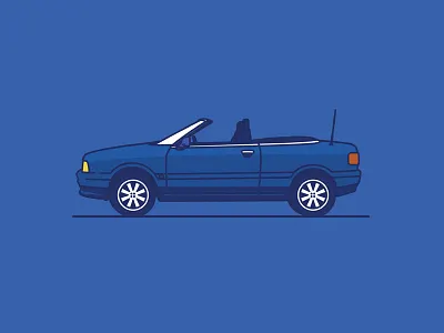 Audi S80 cabrio car audi cabrio car illustrtion