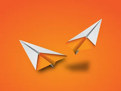 Paper Planes flight hover icon paper plane shadow take off