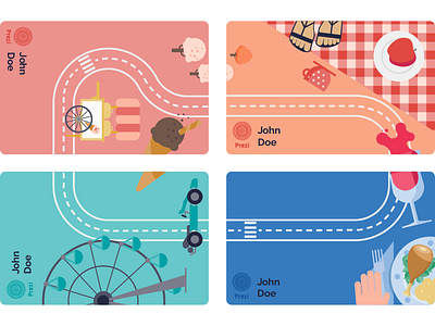 Cards cards flat illustration puzzle