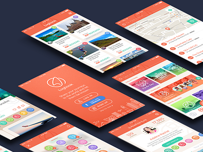 Logbook UI Sneak Peek app appdesign design illustration interface mobile travel ui ux