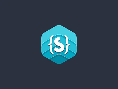 Snoun Logo colors cube letter logo s