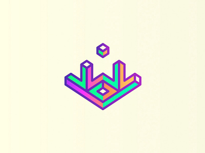 Wonderkiln logo design escher geometry heat kiln magic wonder