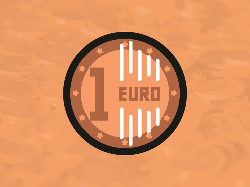 1 Euro Coins ... coin euro europe icon line money münze spinning