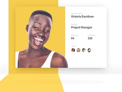 User profile card card daily ui dailyui followers profile page team user profile