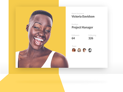 User profile card card daily ui dailyui followers profile page team user profile