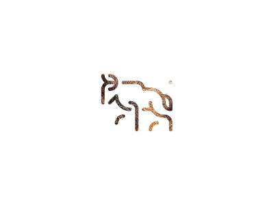 30 days with ANIMALS / Wildebeest africa animals antelope construction days icon logo pictogram red usarek wild wildbeest