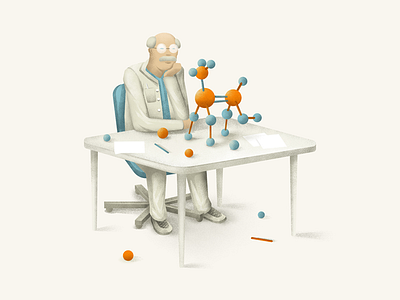 Creator biology construction czech doctor engineering illustration illustrator medicine science scientist tombre vector