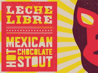 Leche Libre beer beer label mexican stout typography