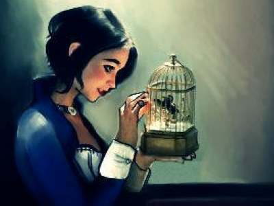 Birdcage bioshock illustration multimedia rockwell videogames