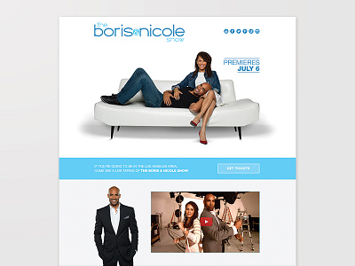 Boris & Nicole Show splash page web design