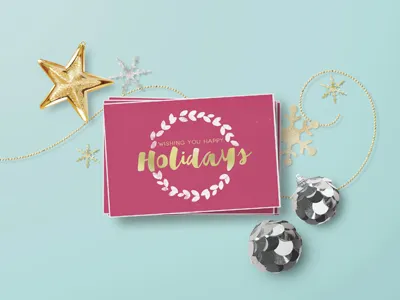 Holiday Postcards calligraphy card christmas fall holidays lettering ornament postcard prints thanksgiving winter xmas