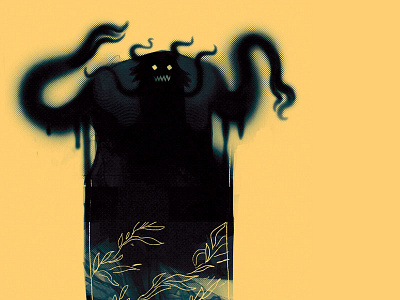 Moss Man art horror illustration monster scifi
