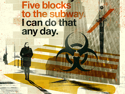 Five Blocks to The Subway city illustration lyrics metal monday metal motivation monday poster type typography words