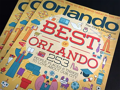 Best Of Orlando magazine cover vector vector illustration