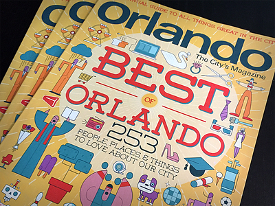 Best Of Orlando magazine cover vector vector illustration