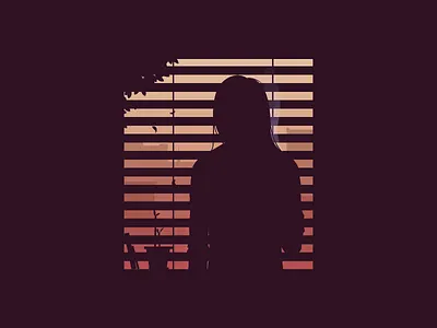 Morning autumn coffee illustrator morning silhouette vector window