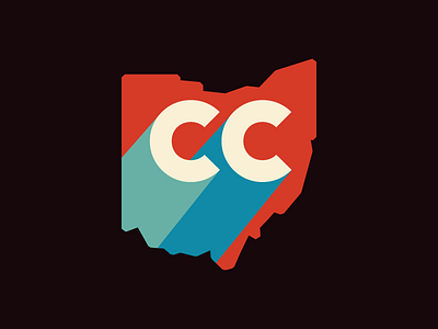 Columbus Creatives graphic icon logo minimal ohio shadow simple trademark