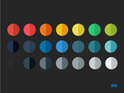 Colors on Dark branding colors dark theme palette scheme swatches ui