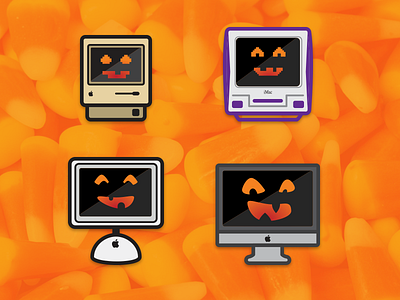 Mac O' Lantern halloween icon illustration