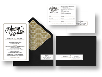 Amara Soiree Invitation event gala gatsby invitation nonprofit