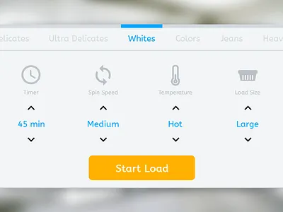 UI Element Challenge -- Day 097 Washing Machine appliance appliance ui daily challenge ui ui design washing washing machine