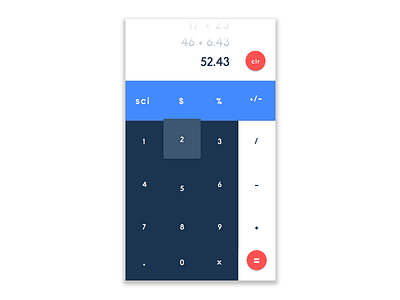 Calculator 004 contrast daily flat material math ui