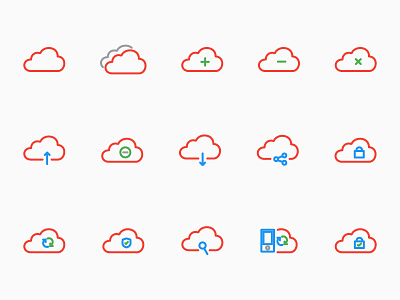 Cloud Icons cloud cloud icon set clouds icon icons perfect pixel set