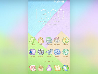 Color Paper Icons color colors concept icons launcher paper pastel theme