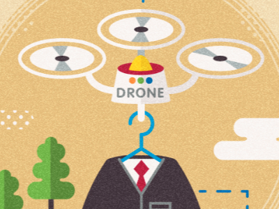 Future Drone drone future illustration russell tate russelltatedotcom