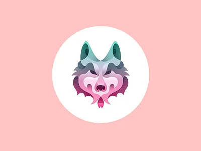 Wolve logo for mobile app concept app branding design head identity logo wolve