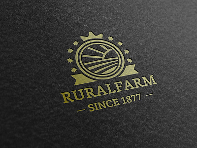 Landscape Crest Logo eco elegant farm farming forest green grow landscape nature rural sun tree