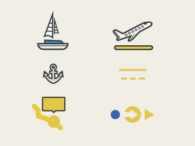 map legend iconset illustration map plan route