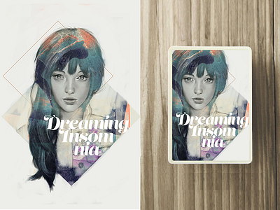 Dreaming Insomnia beauty card card game design diamond digital painting double exposure dreaming insomnia paiting photoshop two