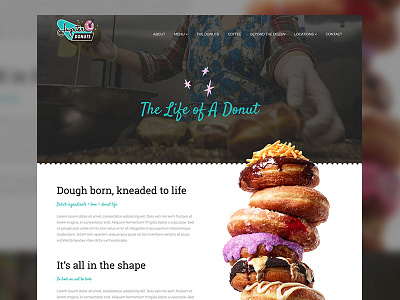 Donut Life about design diner donut homepage life page retro ui website