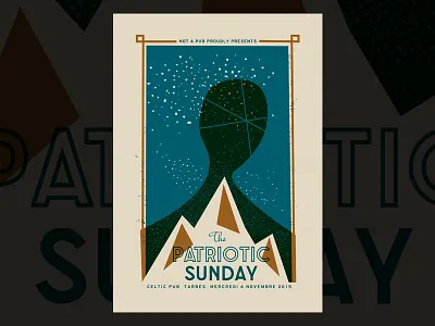 The Patriotic Sunday - gigposter gigposter illustration music pop poster print screenprint silkscreen
