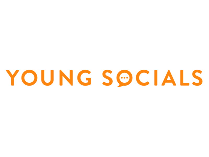 Young Socials – logotype animation branding design gif graphic design identity logo logotype social media typography vector young socials