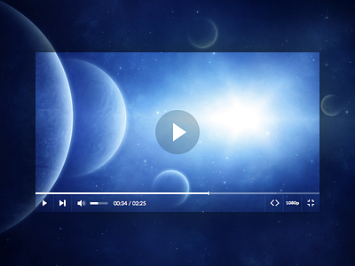 Cosmos Player by Integros integros interface kit minimal player ui ux video widget